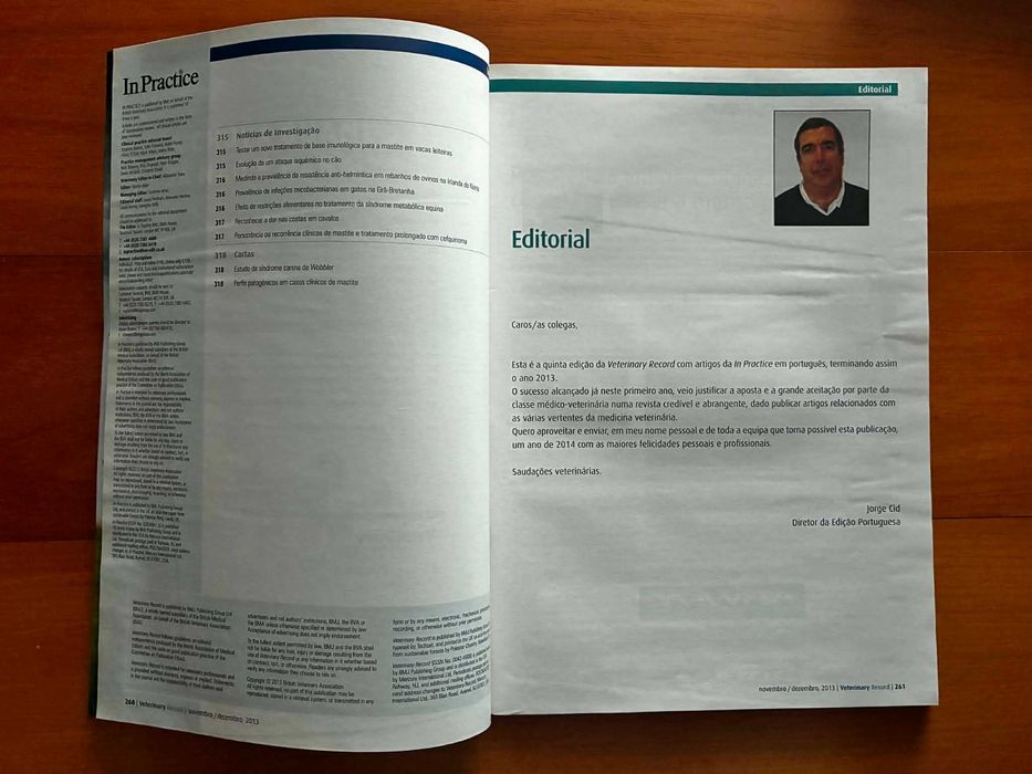 Revista Veterinary Record - Novembro/Dezembro 2013