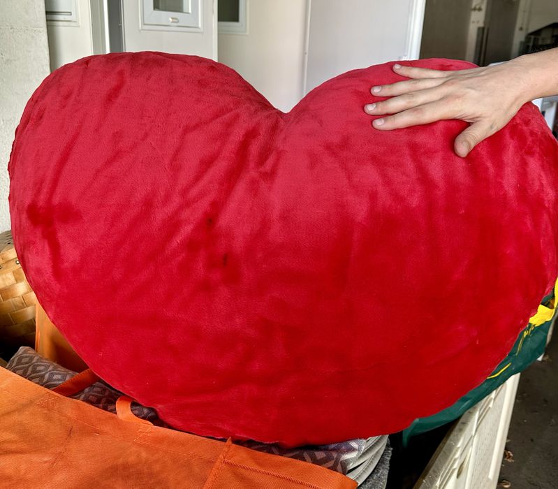 Coração em peluche gigante