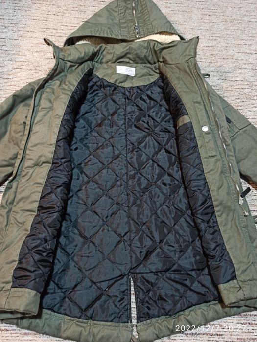 Zimowa ocieplana kurtka parka dla chłopca 134/140 bdb