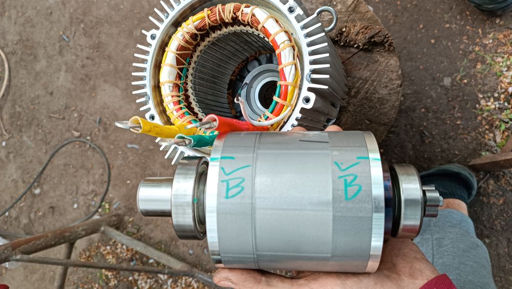 Продам потужний електро мотор, мотор колесо, мід драйв, BLDC 13kw 96v ...