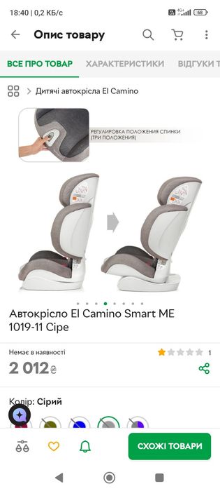 Дитяче авто крісло