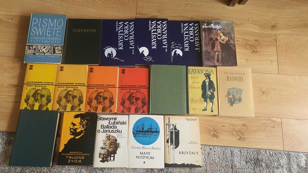 Zestaw 18 Książek Alexandre Dumas Łubiński Kraszewski Szypowska Undset