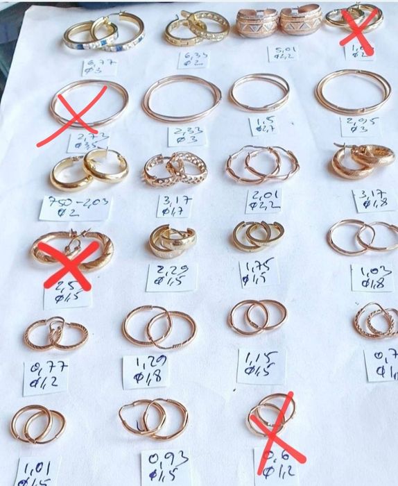 Продам золотые серьги-конго