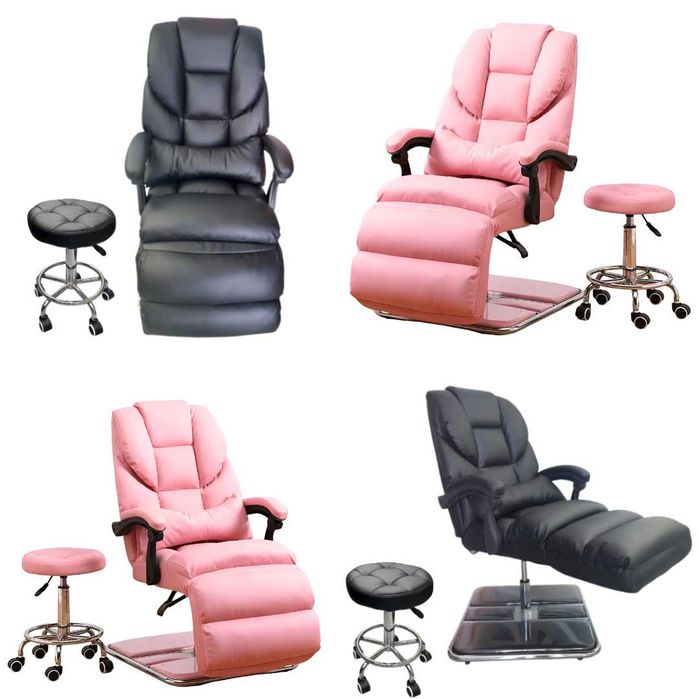 Poltrona de Estética/Beleza e Banco-NOVO E PROFISSIONAL(ROSA OU PRETO)