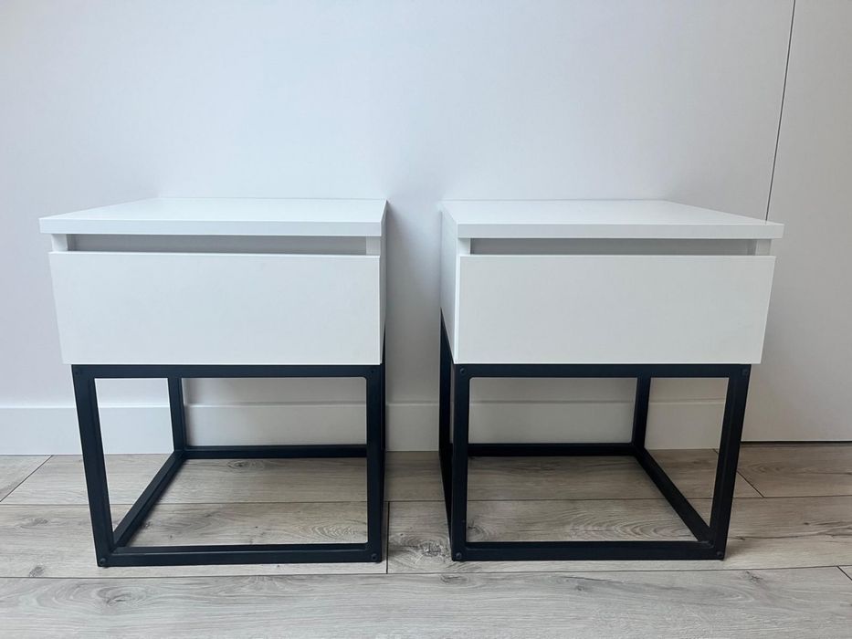 Szafki nocne białe mat LOFT jak nowe