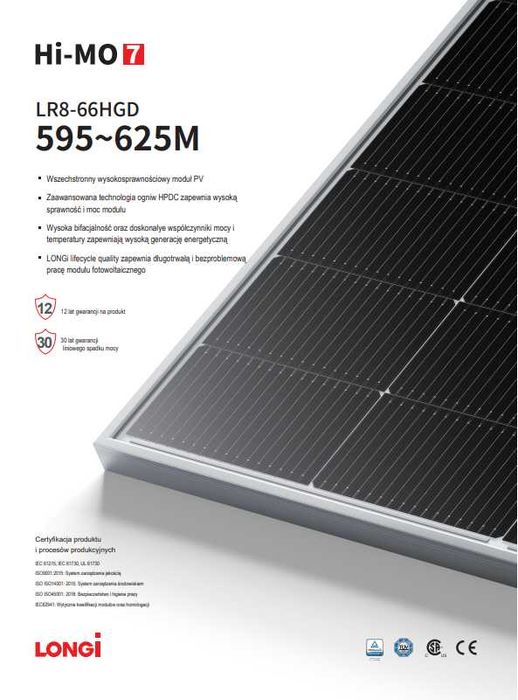 Panele LONGI LR8-66HGD-620M
