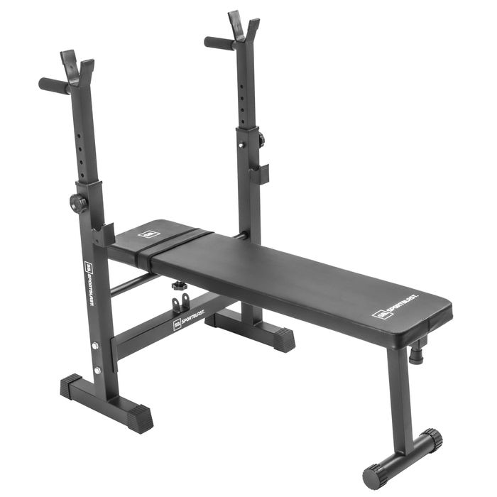 Ławka ławeczka płaska do ćwiczeń składana regulowane stojaki WR