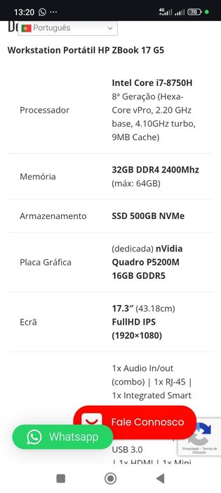 Portátil HP como novo