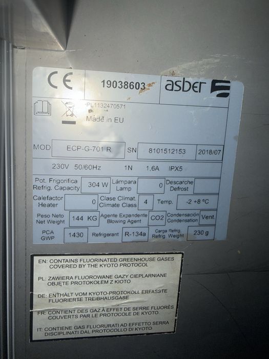 Szafa chlodnicza Asber