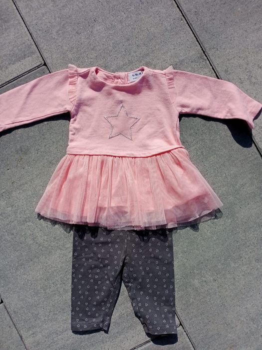 Zestaw leginsy bluzka 62