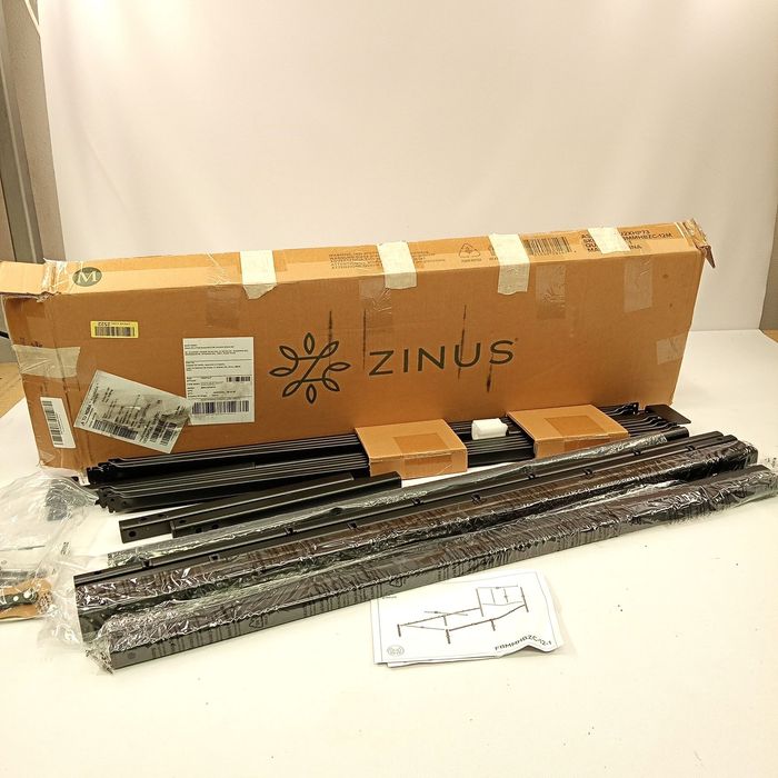 OUTLET Łóżko pojedyncze metalowe Zinus 90x190 czarny