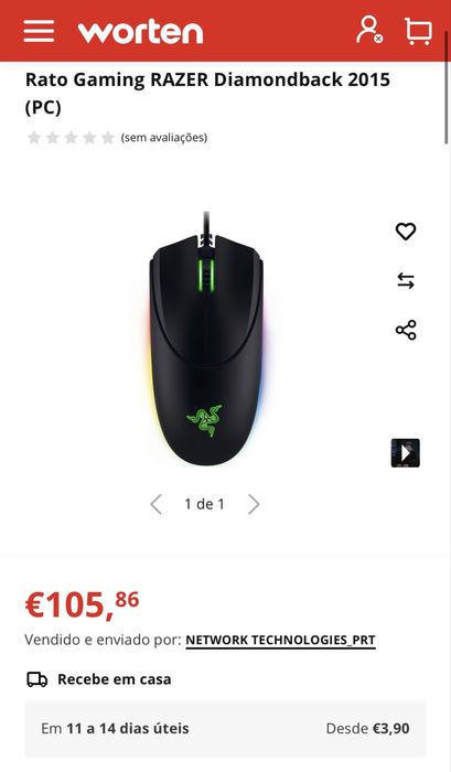 (NOVO) Rato Razer DiamondBack