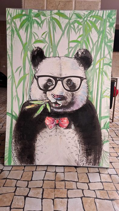Quadro tela panda