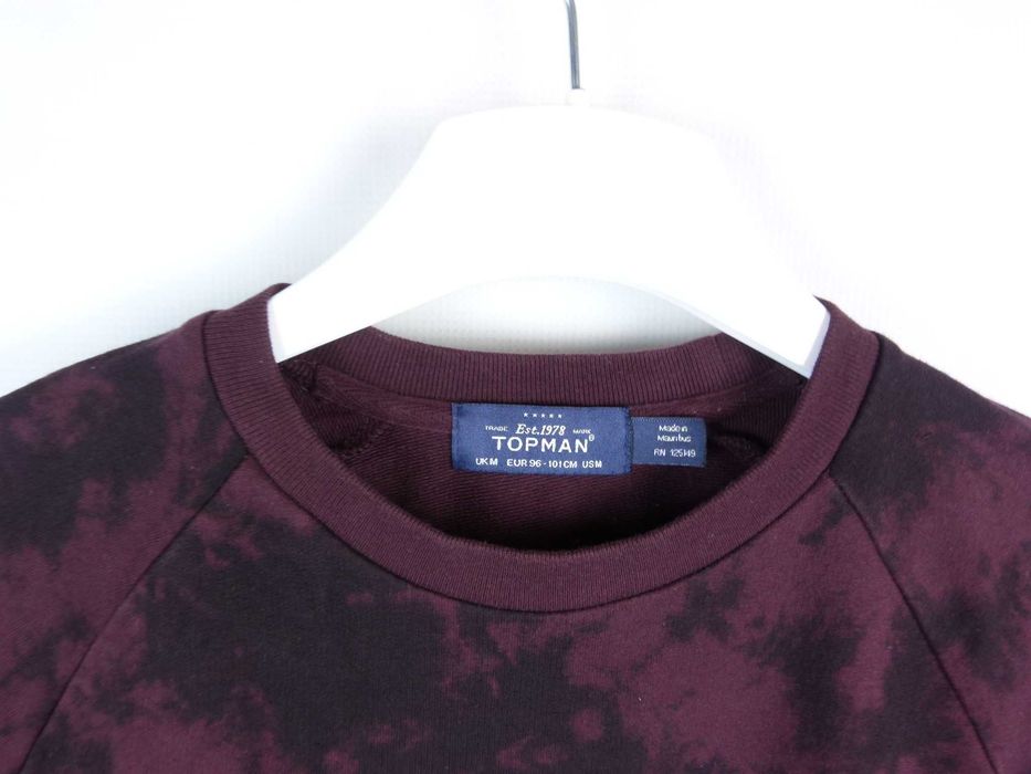 Topman męska bluza burgund bawełna / M