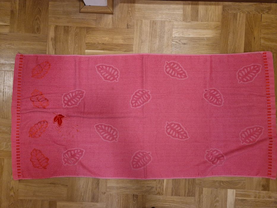 ręcznik PRL / lata '90 różowy