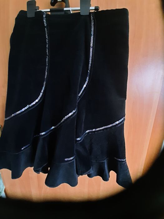 Юбка вельветова з паєтками