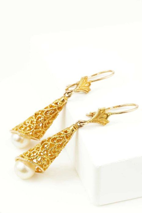 Złote kolczyki 14k 8.74g