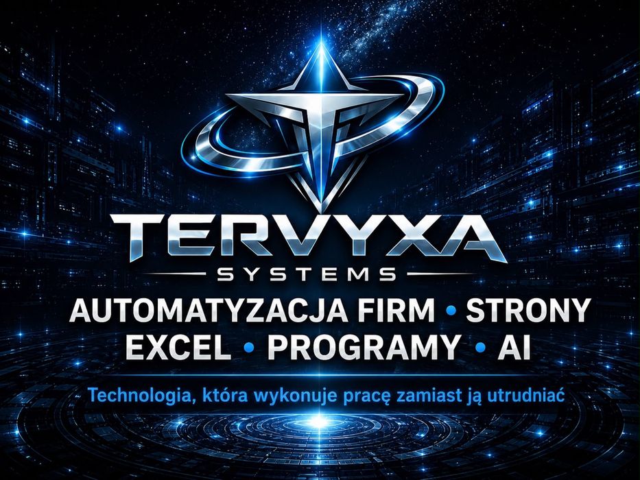 Automatyzacja firm, strony internetowe, Excel, programy i AI – Tervyxa