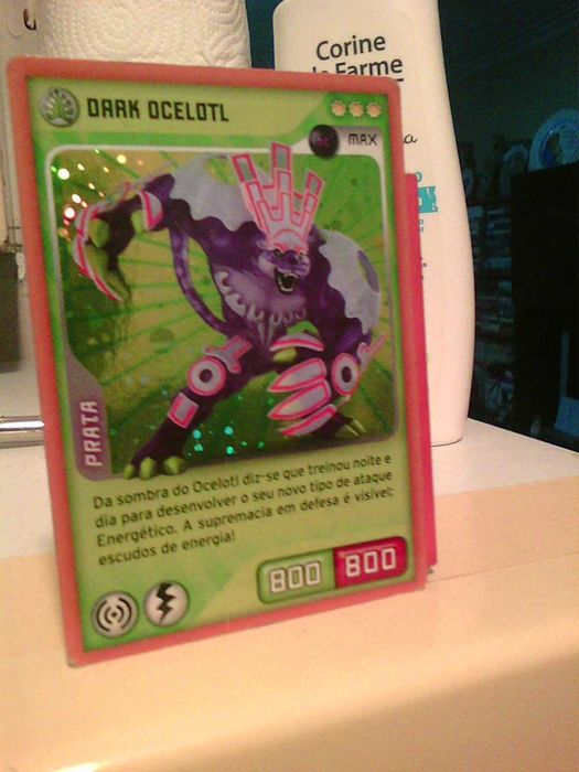 carta trading invizimals dark ocelotl metalica