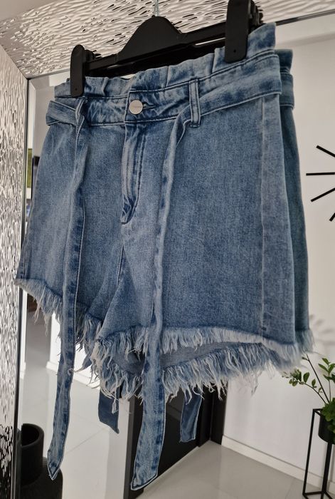 Szorty jeansowe Sister 36 34 wysoki stan wiązane