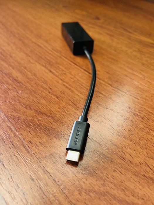 Adapter USB-C na Ethernet RJ45 czarny firmy
