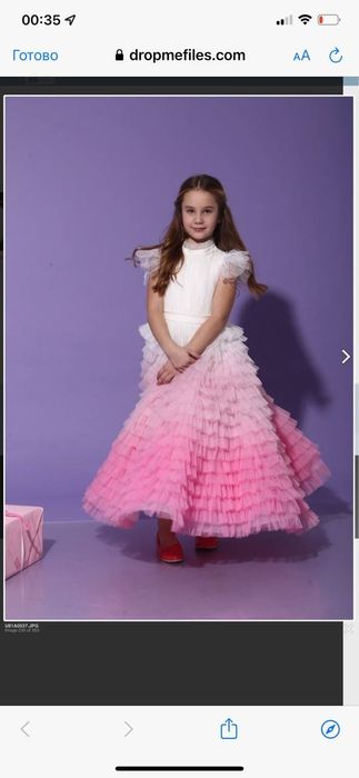 Изыканное платье для вашей принцессы,эксклюзив.Длина  110 см