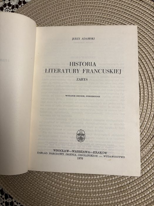 Historia literatury francuskiej - Jerzy Adamski
