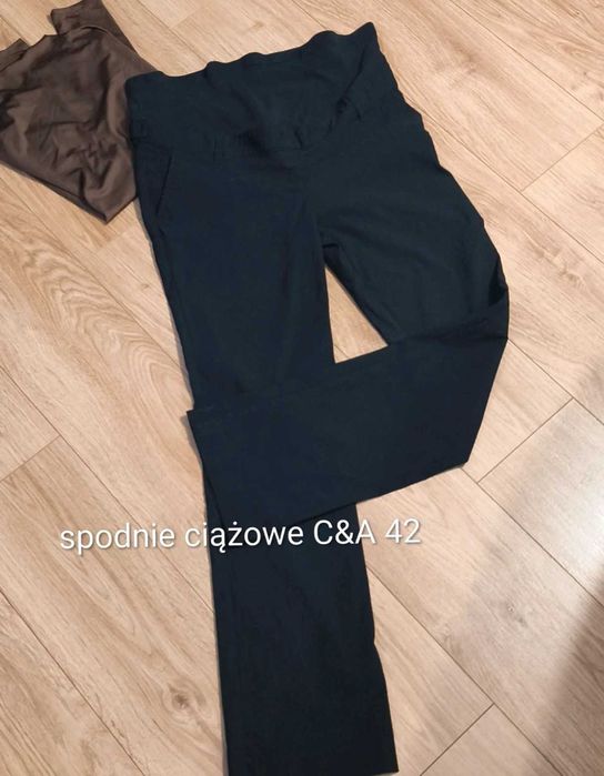 Spodnie ciążowe eleganckie czarne C&A 42