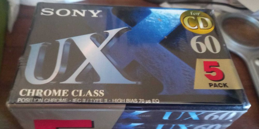 Cassetes SONY UX 60 Chrome Glass High bias