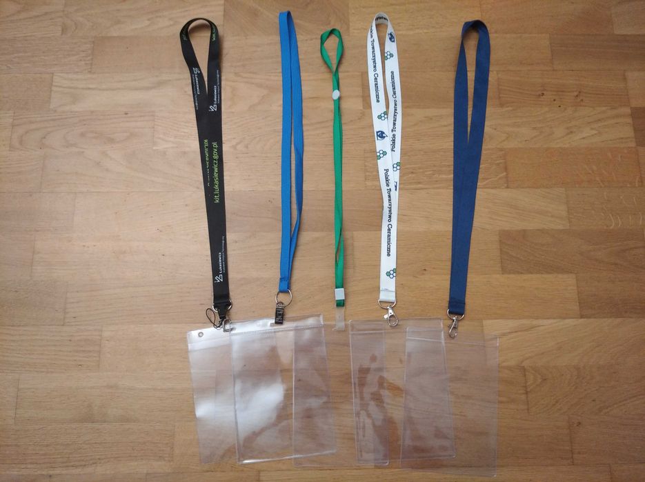 Identyfikatory plakietki 5 szt smyczy okładka etui holder przepustki