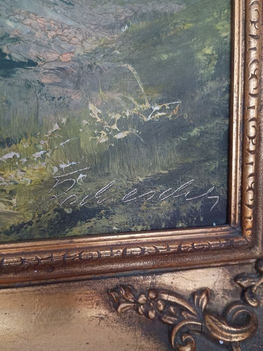 Pejzaż górski - olej/płótno - Fritz Zschiesche