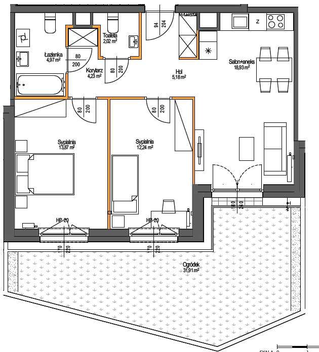 Sprzedam 3 pokoje, ogródek 32 m2, Inwestycja Nietrzebki, 10 403 zł/m2!!!