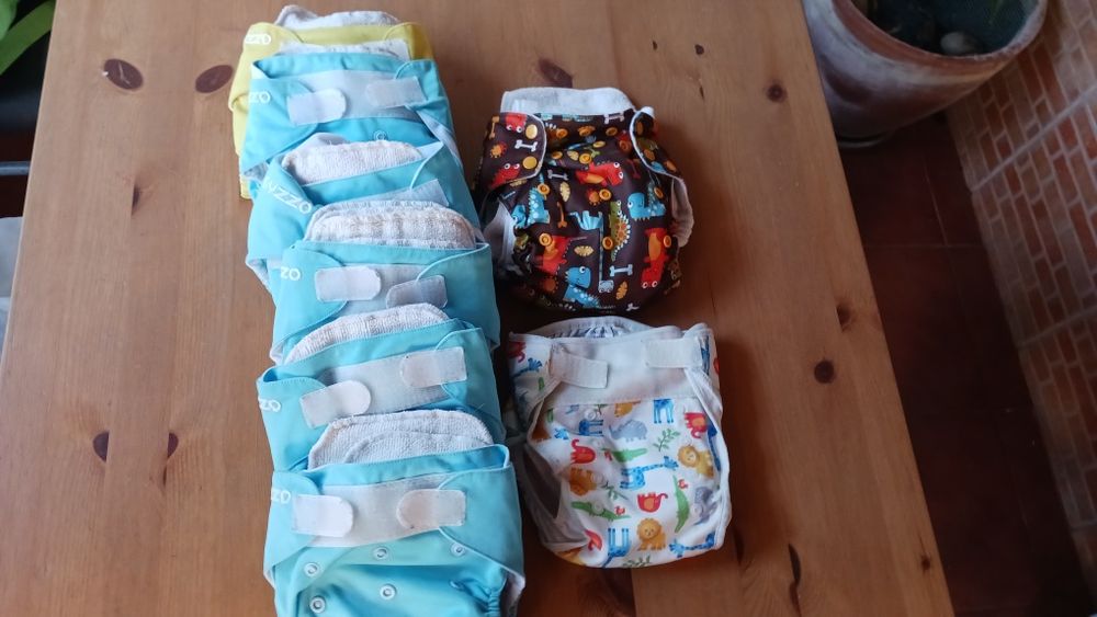 8 fraldas reutilizáveis (gyzzo e blueberry)