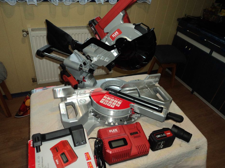 FLEX SMS 190 18.0-EC pilarka ukosnica 18 v laserowa fabr..nowa karton.