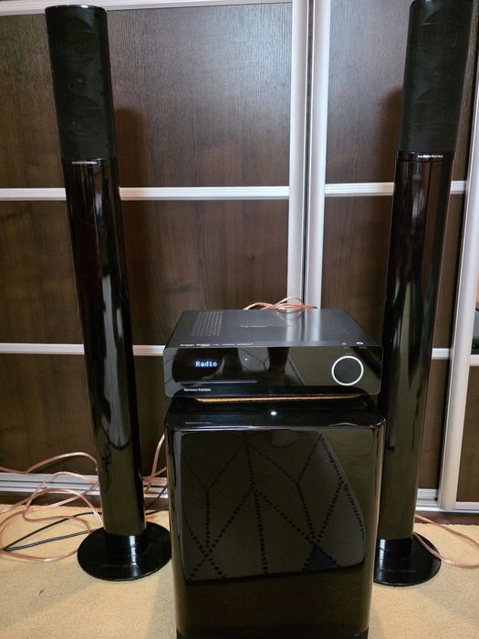 Zestaw stereo Herman Kardon amplituner HS2X0 + subwoofer  i głośniki.