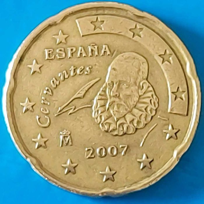 20 Cêntimos de 2007 de Espanha, Miguel Cervantes