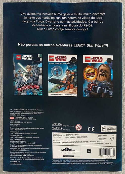 Livro Lego - Star Wars, Aventuras Galácticasias (Novo,c/boneco R2-D2)