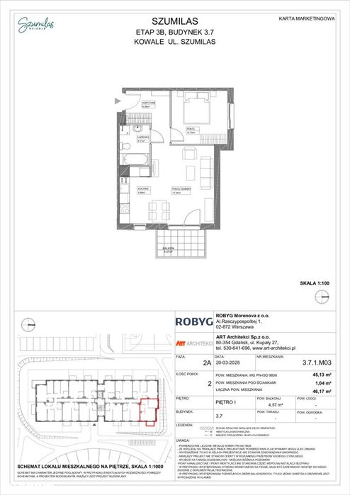 2-pokojowe mieszkanie 45 m² + balkon Bez Prowizji - Widok 2
