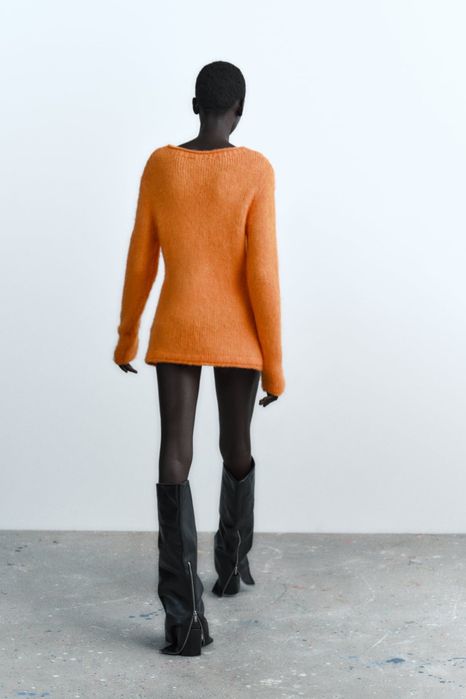 Camisola de malha com efeito escovado L - Nova