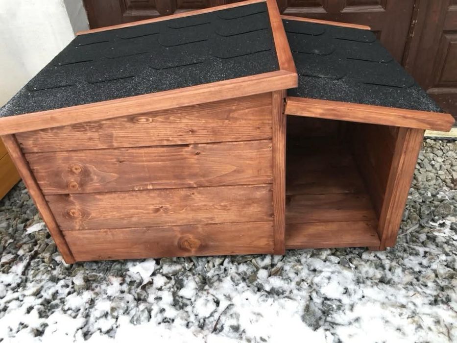 Ocieplana buda dla psa ZDEJMOWANY DACH