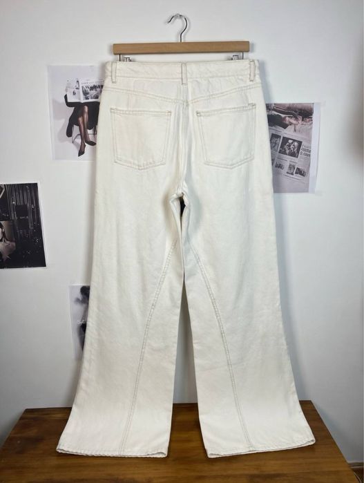 Zara • Широкі джинси кльош  Білі, прямі, трохи 70-х
