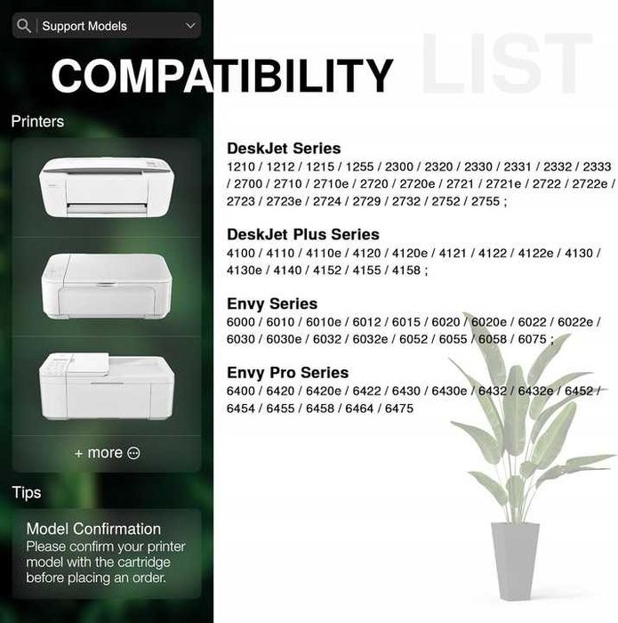 Zestaw 2x Czarny Tusz do Drukarki HP 305 XL DeskJet 2710