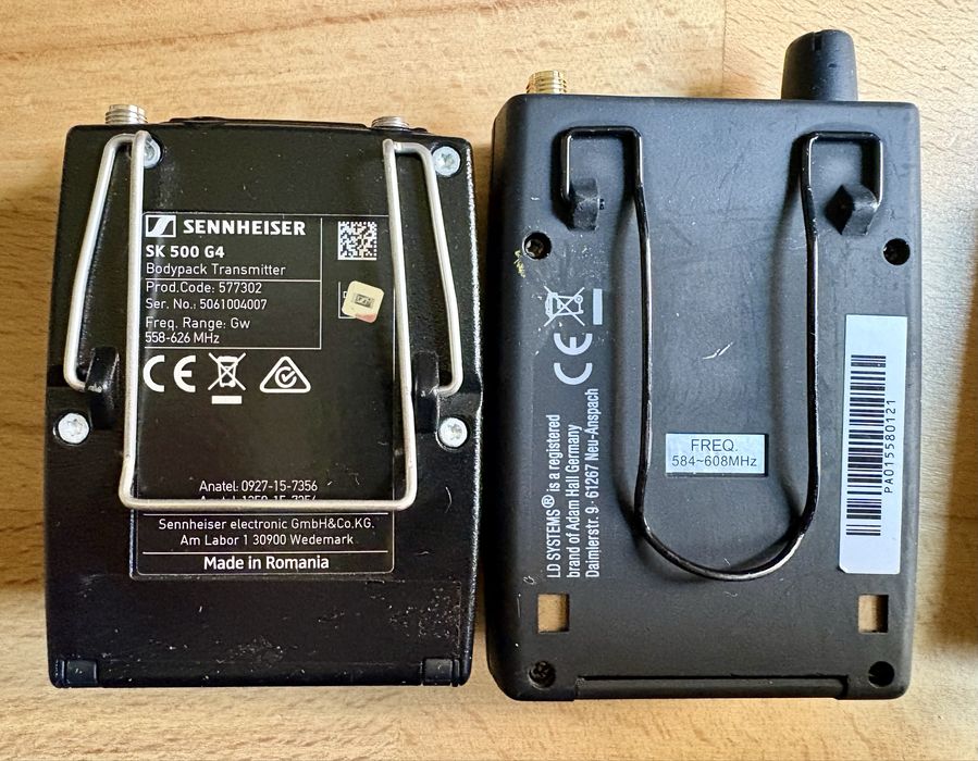 1 emissor sennheiser sk500 com 3 receptores LD Systems