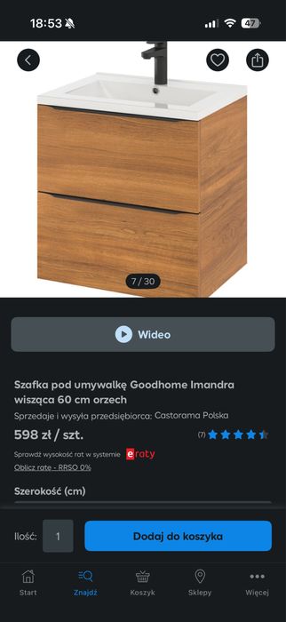 Komplet mebli lazienkowych