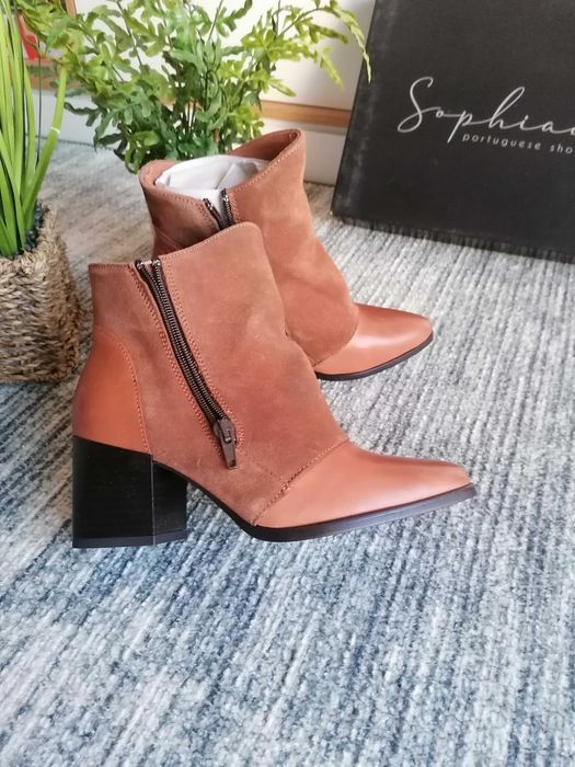 Botas novas pele genuína por dentro e por fora