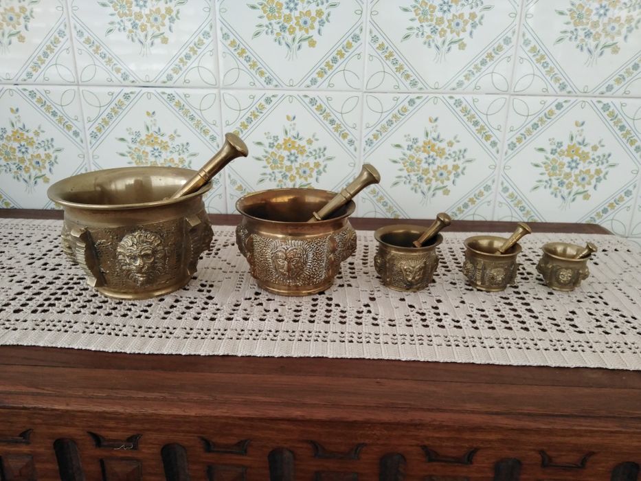 5 Almofariz em Latão