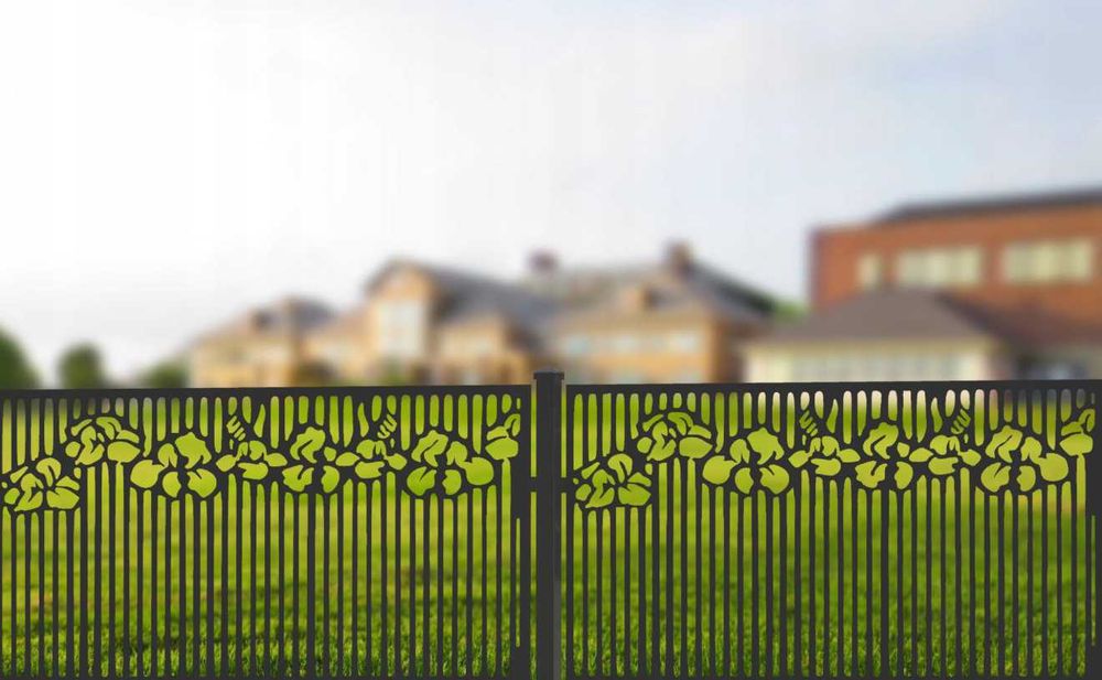 Nowoczesny panel laserowy ażurowy przęsło pomysł na ogrodzenie do domu