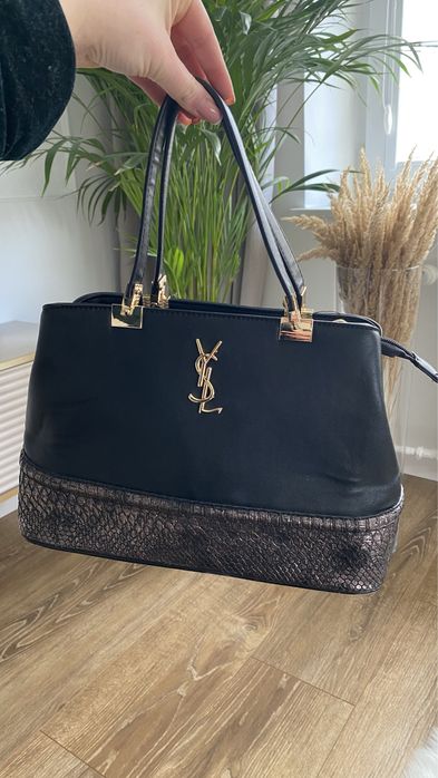 Klasyczna czarna torebka YSL - unikatowa ekskluzyna torebka damska