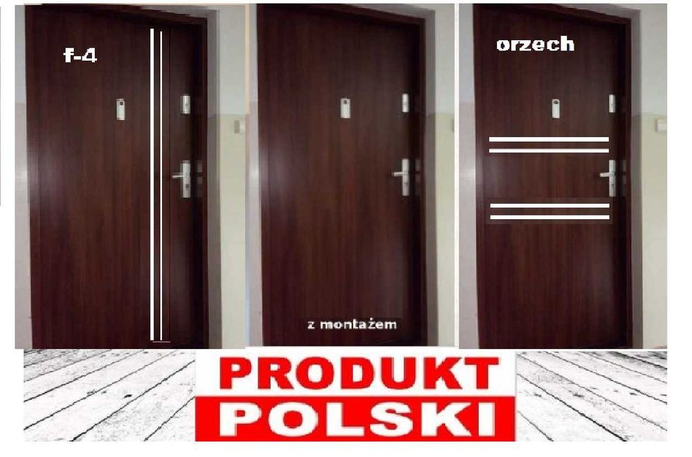 Drzwi ZEWNĘTRZNE drewniane i metalowe z MONTAŻEM ocieplone