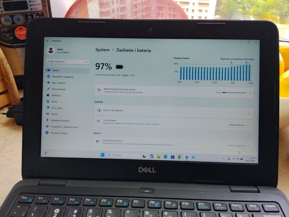 Dell 3190 bateria ,6 godz nowa windows 1 1 proęczny